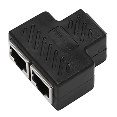 Image of Peowuieu 2 Port RJ45 Splitter Adapter LAN Network Ethernet Extender Connector Plug Lot 1pcs