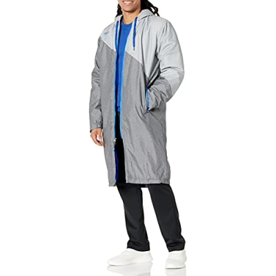Image of Speedo Unisex Adult Parka Jacket Fleece Lined Team Colors,Blue/Grey,Small