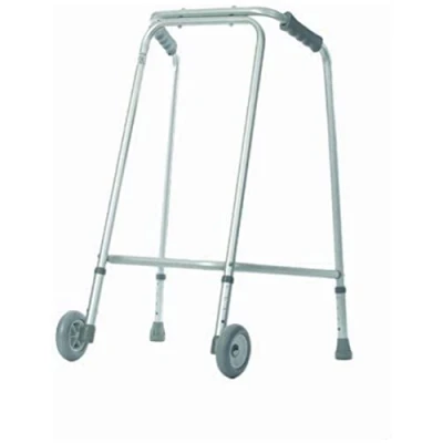 Image of Aidapt Standard Large Adjustable Height Aluminium Lightweight Walking Frame with Wheels and Anti Slip Ferrule Feet to Aid Stability Confidence when