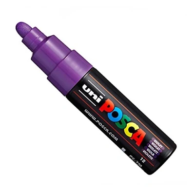 Image of Posca Uni PC 7M Paint Marker Art Pens Large Bullet Nib 4.5 5.5mm 15 Colours New for 2017 Violet