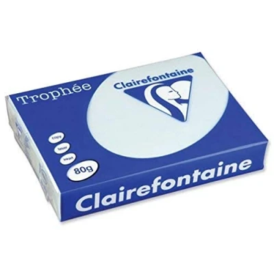 Image of Clairefontaine Trophee Colours Paper 80gsm Ream wrapped A4 Blue Ref 1971 [500 Sheets]