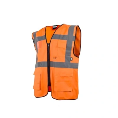 Image of Scan Hi Vis Utility Vest Waistcoat Orange Railway Standard RIS 3279 TOM Size: XL
