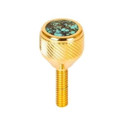 Image of saxophone Neck Screws Heavy 135 by KGU Music for alto, tenor, soprano, baritone sax Selmer,Yanagisawa,Jupiter,Couesnon (24K Gold, Turquoise)