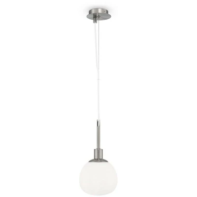 Image of Erich Globe Ceiling Pendant Lamp Nickel, 1 Light, E14