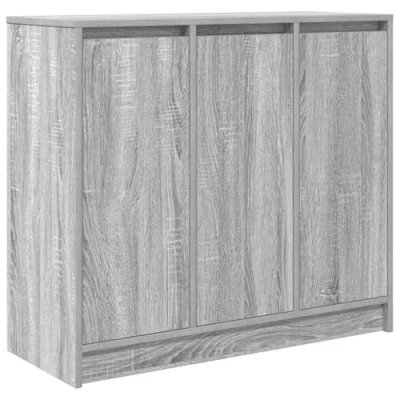 Image of vidaXL Grey Sonoma Sideboard/Storage Cabinet Engineered Wood, 85x34x76 cm, Modern Versatile Furniture for Living Room, Kitchen, Bathroom, Bedroom Sleek &amp; Durable