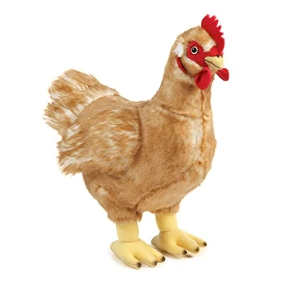 Image of Living Nature Large Hen, Realistic Soft Cuddly Farm Toy, 32cm, Red