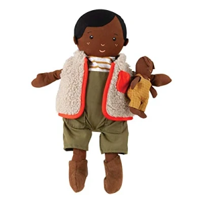 Image of Manhattan Toy Playdate Friends Ellis Machine Washable and Dryer Safe 35.56cm Doll with Mini Bunny Stuffed Animal