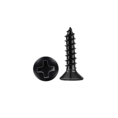 Image of 200pcs Wood Screws, Flat Head Screws for Wood, Carbon Steel Black Small Screw Furniture,Woodworking, DIY Model Fixing, M3 x 16mm