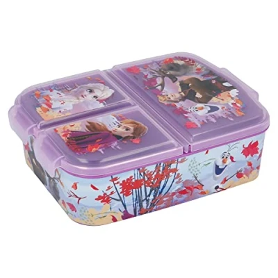 Image of Stor Frozen 2 Disney Kids Children’s 3 Compartment Sandwich Lunch Box