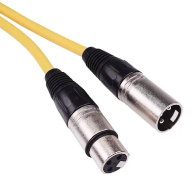 Image of Switch Electronics Coloured Male XLR to Female Microphone Lead Extension Cable (5m, Yellow)