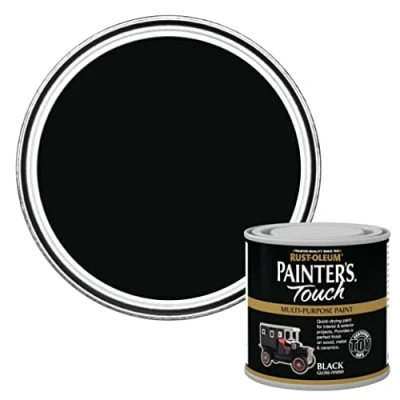 Image of Rust Oleum AMZ0002 250ml Painter&#039;s Touch Toy Safe Paint Black Gloss