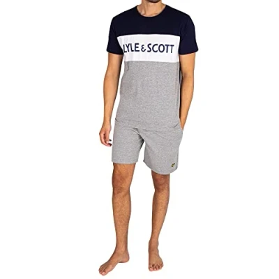 Image of Lyle &amp; Scott Mens Steven Lounge Set Blue S