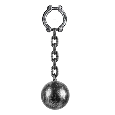 Image of Boland Large Jumbo Ball and Chain 60cm Convict Prisoner Fancy Dress Accessory Halloween Up