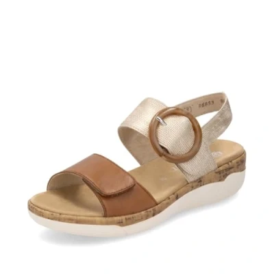 Image of Remonte Women&#039;s R6853 Sandal, noccia/lehm Metallic / 90, 5 UK