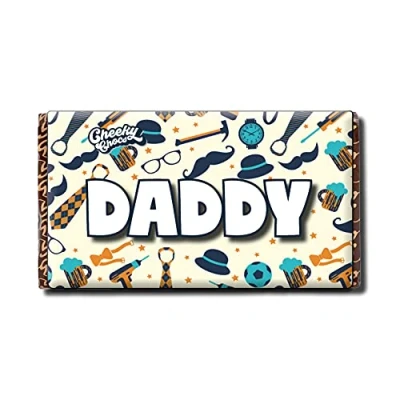 Image of Daddy Chocolate Bar with Novelty Joke Wrapper Funny Rude Gift Birthday Present (Chocolate Included)