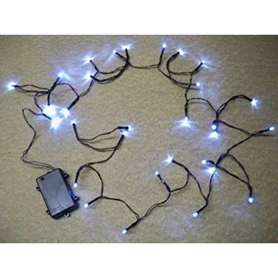 Image of Best Artificial 30 Bright White LED Outdoor Battery 8 Multi Function String Lights 3M Length Waterproof with Timer Party Christmas Fairy