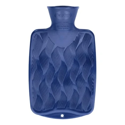 Image of Fashy 3D Single Ribbed Navy Blue Small 0.8L Hot Water Bottle