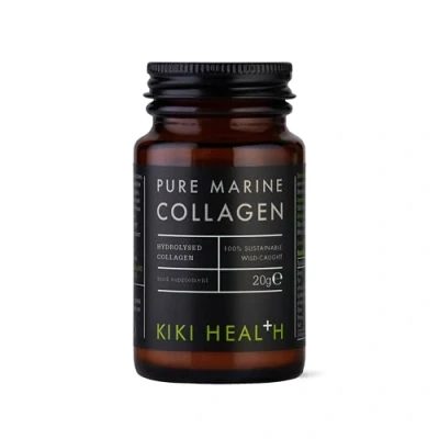 Image of KIKI Health Pure Marine Collagen Powder Hydrolysed Supplements Type 1 Purified from Wild Fish Naturally High in Protein for Bones, Joints, &amp; Skin Gluten Free (20 Gram)