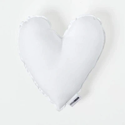 Image of HOMESCAPES Super Microfibre Heart Cushion Pad 30 cm (12) Long Inner Insert Hypoallergenic Synthetic Shaped Filler Machine Washable