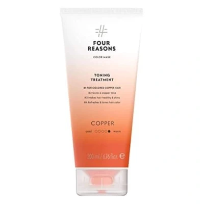 Image of Four Reasons Color Mask Copper (27 Colors) Toning Treatment, Depositing Conditioner, Tone &amp; Enhance Treated Hair Semi Permanent Dye, Vegan and Cruelty Free, 6.76 fl oz