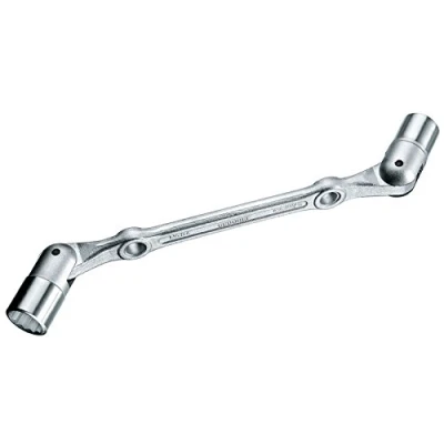 Image of Gedore 34 17X19 17 x 19 mm Double Ended Swivel Head Wrench Silver