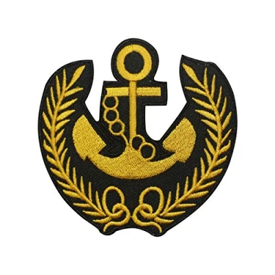Image of Anchor Iron On Patch Sew Embroidered Patch/Badge for Clothes Shirts Jeans etc