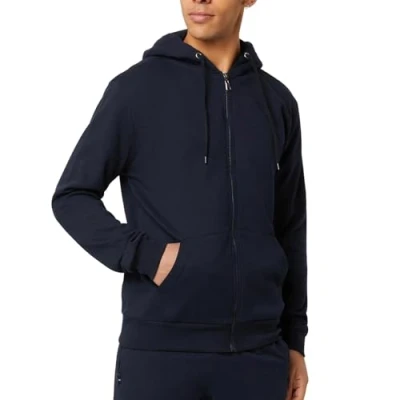 Image of FM London Men&#039;s Zipped Hoodie Zip Up Ideal for Casual and Sportswear Mens Hoodies with Fleece Lining Soft, Durable