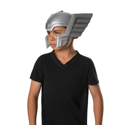 Image of Rubie&#039;s Official Marvel Avengers Assemble Thor Helmet, Children Costume One Size, Silver Halloween