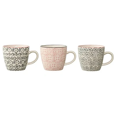 Image of Bloomingville Small Cups Cecile, Rose Grey, Ceramic, Set of 3