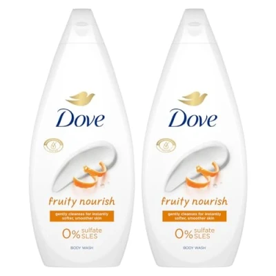 Image of Dove Body Wash 0% Sulfate SLES for Women Made with Naturally Derived Cleansers and Plant Based Moisturiseres Gently Cleanses Softer Smoother Skin, 720ml (Buy 2, Fruity Nourish)