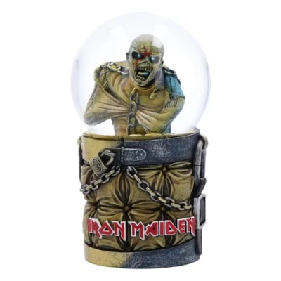 Image of Nemesis Now Iron Maiden Piece of Mind Snow Globe 17.5cm, Resin &amp; Glass, Officially Licensed Merchandise, Globe, Cast in the Finest Resin, Expertly Hand Painted