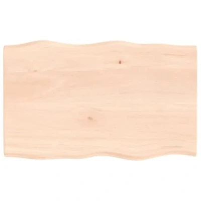 Image of vidaXL Table Top Desk Floating Shelf Untreated Solid Wood Oak Live Edge