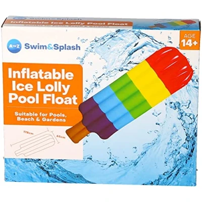 Image of Padgett Bros Inflatable Ice Lolly Pool Float, Red, L