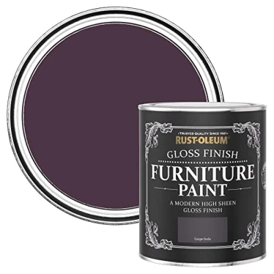 Image of Rust Oleum Purple Furniture Paint in Gloss Finish Grape Soda 750ml
