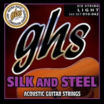 Image of GHS 345 Silk n Steel 10 42 Light Acoustic Guitar String Set