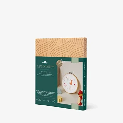 Image of DMC Woodland Friends Monogram Cross Stitch Kit