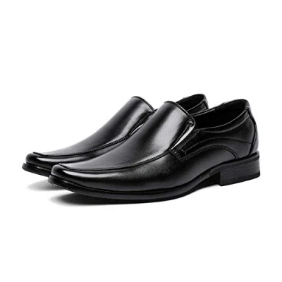 Image of ECOSWAY Men Casual Leather Shoes,Oxfords Square Toe Full Dress Shoes,Wedding Formal Classic Shoes,Office Work Shoes