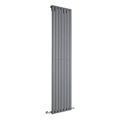 Image of Milano Alpha Anthracite Vertical Single Flat Panel Radiator 1780mm x 490mm