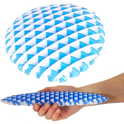 Image of Toyland® 10cm (4&quot;)Morf Worm Fidget Toy Blue &amp; White Two Tone Design Sensory Toys