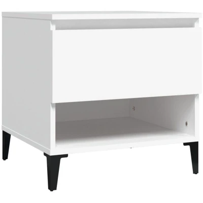 Image of vidaXL Side Table White 50x46x50 cm Engineered Wood