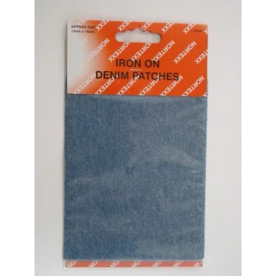 Image of Nortexx Iron on Clothing Patches, Pair of 1, Light Denim