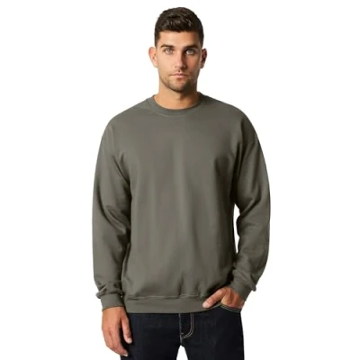 Image of Gildan Mens Softstyle Crewneck Sweatshirt, Charcoal, 4XL