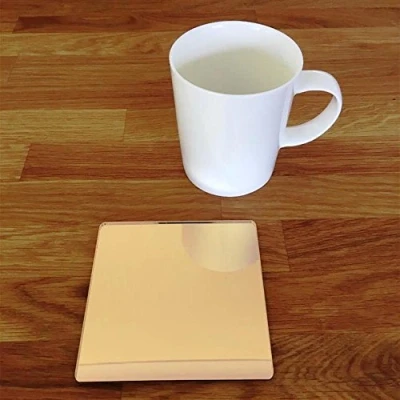 Image of Coasters Square Gold Mirror 4 Set