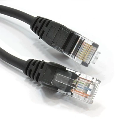 Image of kenable Black Network Ethernet RJ45 Cat5E CCA UTP PATCH 26AWG Cable Lead 1.5m