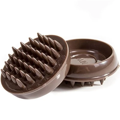 Image of Pack of 16 Small 38mm Brown Spiked Castor Cups