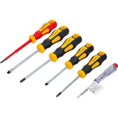Image of BGS Diy 35816 VDE Electrician&#039;s / Screwdriver Set Slot SL Cross PZ 6 pcs.