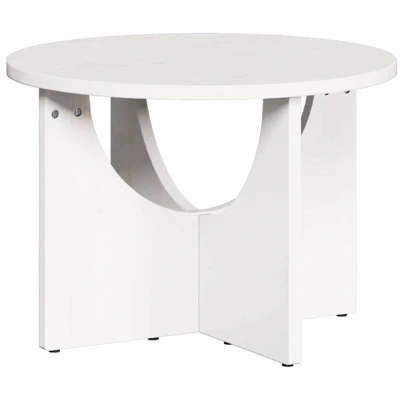 Image of vidaXL Coffee Table White 50 x 35 cm Solid pine wood
