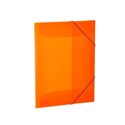 Image of HERMA 19697 Portfolio Folder A3 Translucent Neon Orange, Set of 3, Sturdy Plastic, Washable, Heavy Duty, Organiser with Inner Flaps and Elastic Strap, Document for Children, Boys, Girls