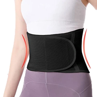 Image of USUN Soft Crystal Velvet Waist Warmer Breathable Stretchy Kidney Lumbar Shapewear Back Support Girdle warmer,Kidney protection,Shapewear Trainer Belt Black