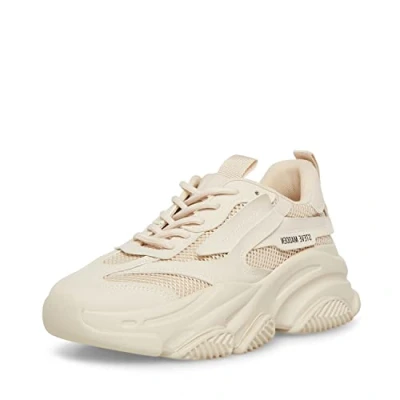 Image of Steve Madden Women&#039;s Possession Sneaker, Bone, 5 UK